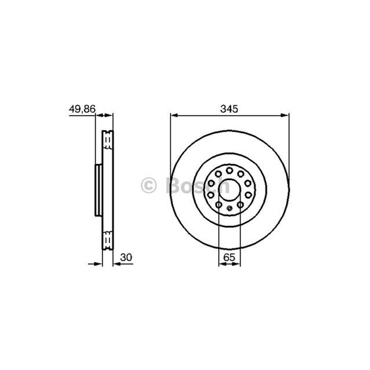 Bosch Brake Rotor Single Front BD1071
