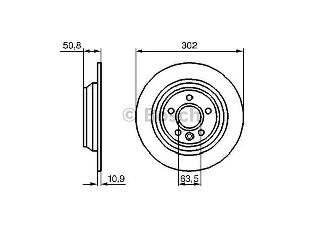 Bosch Brake Rotor Pair Rear BD1132