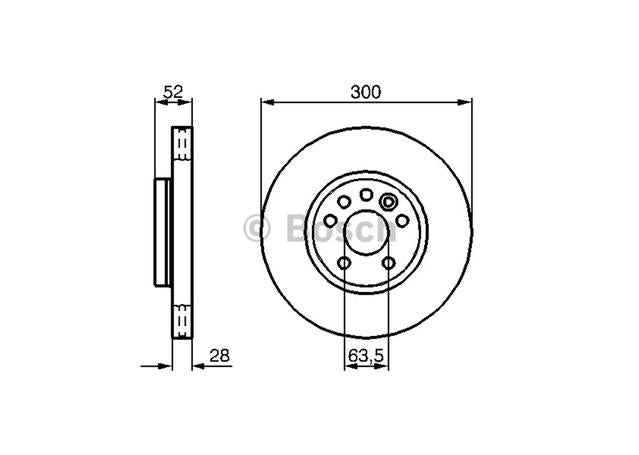 Bosch Brake Rotor Single Front BD1139
