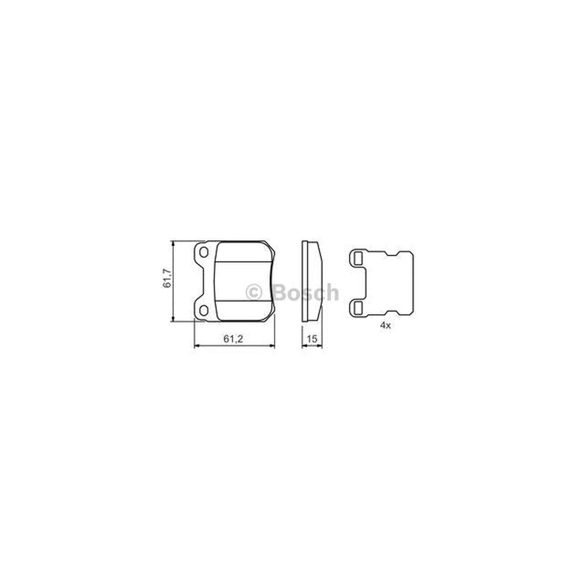 Bosch Blue Line Brake Pad Set Rear BP768