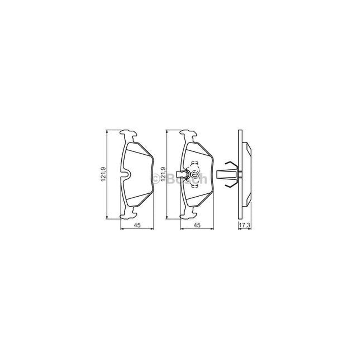 Bosch Blue Line Brake Pad Set Rear BP228
