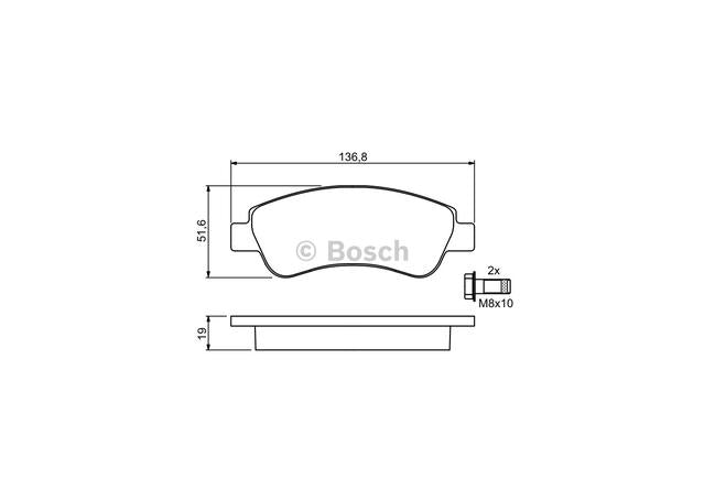 Bosch Blue Line Brake Pad Set Front BP318