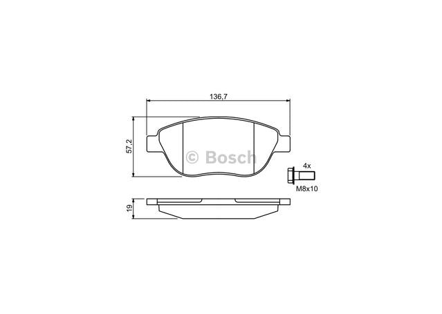 Bosch Blue Line Brake Pad Set Front BP375