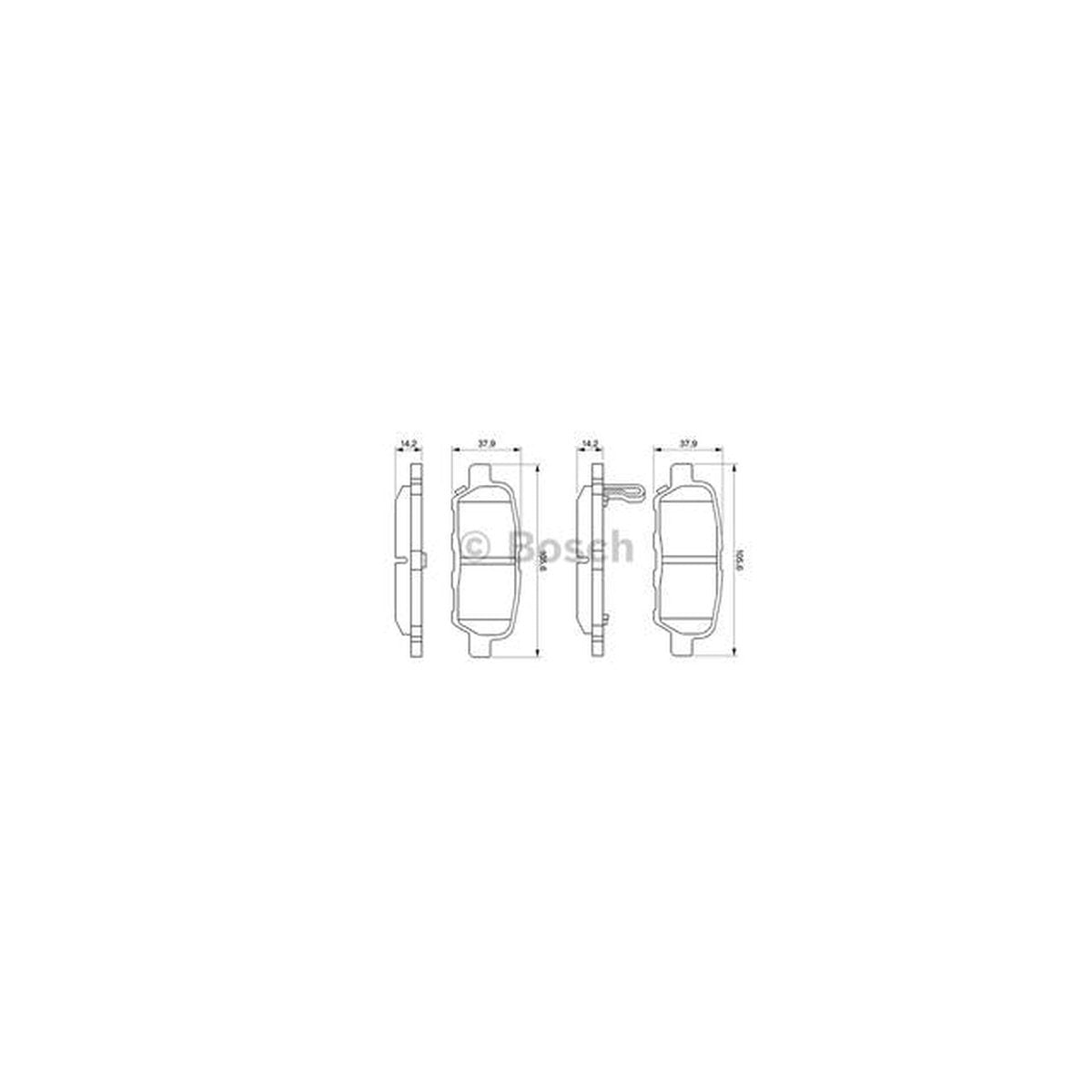 Bosch Blue Line Brake Pad Set Rear BP1000