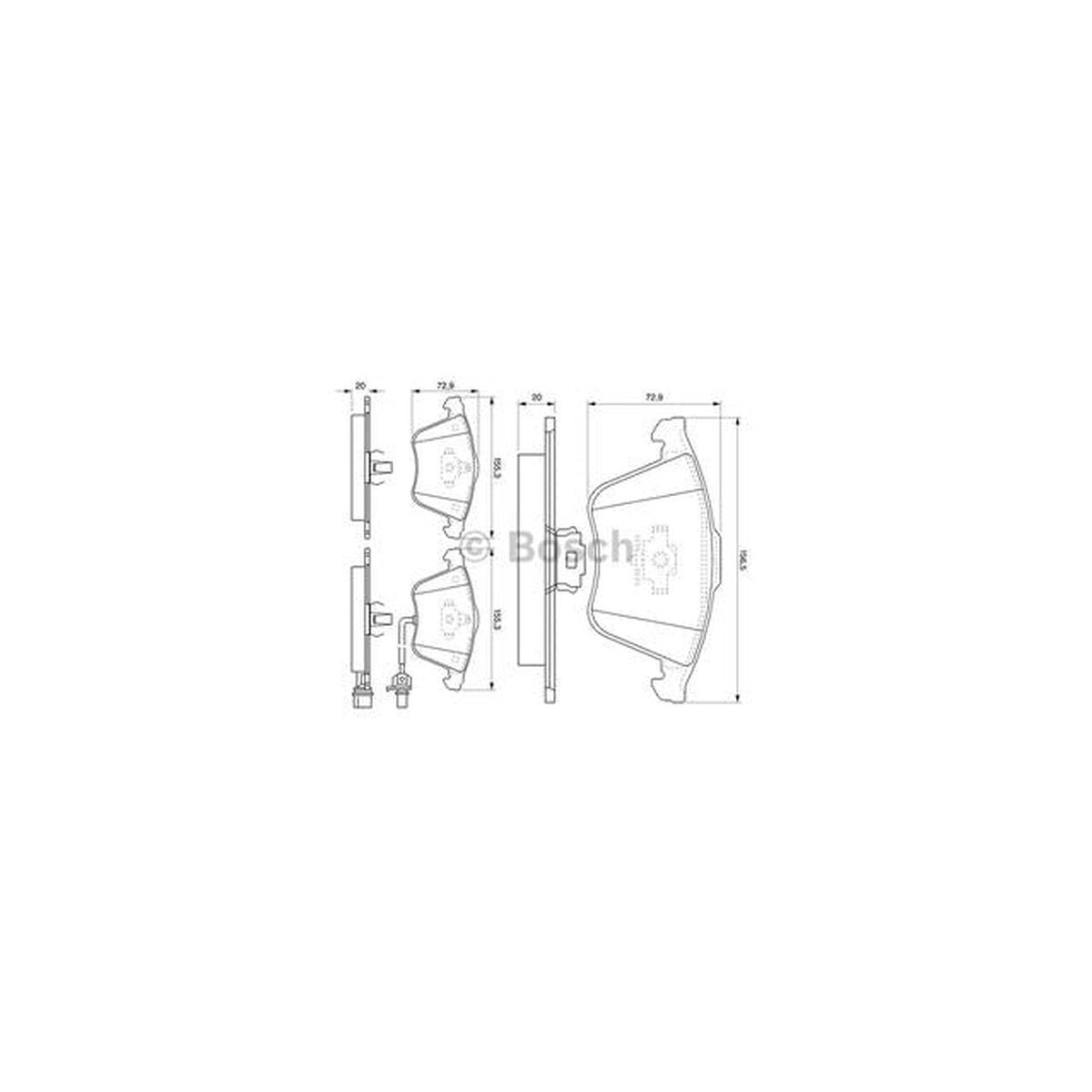 Bosch Blue Line Brake Pad Set Front BP1013