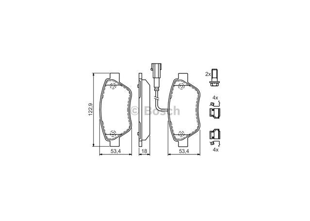 Bosch Blue Line Brake Pad Set Front BP1023