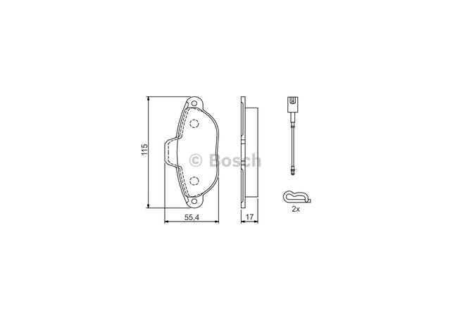 Bosch Blue Line Brake Pad Set Front BP1025