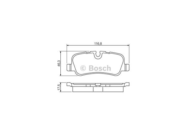 Bosch Blue Line Brake Pad Set Rear BP1059