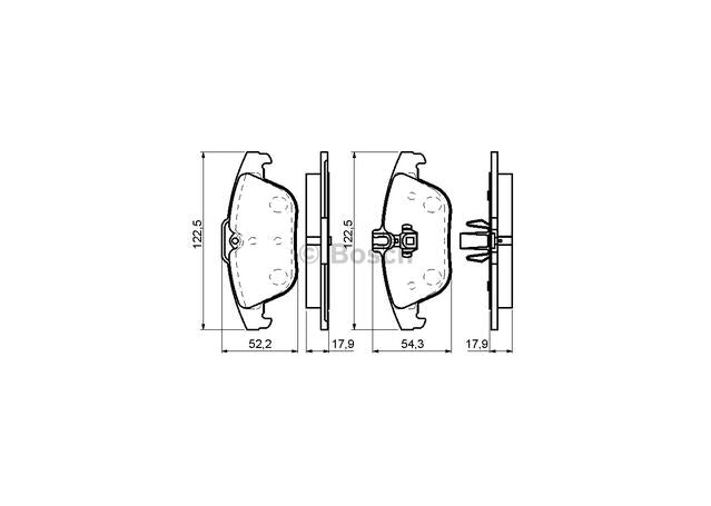 Bosch Blue Line Brake Pad Set Rear BP1073