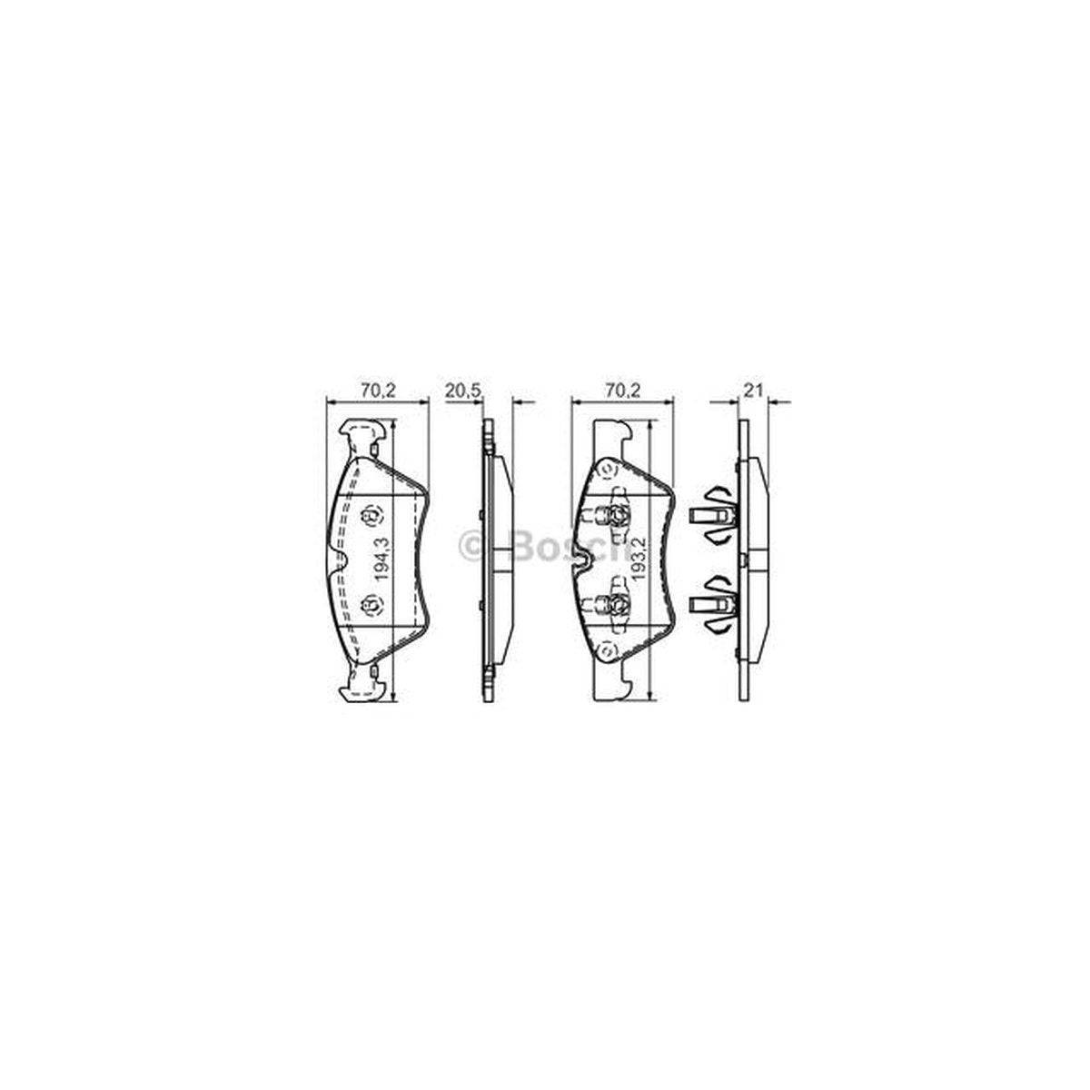 Bosch Blue Line Brake Pad Set Front BP1076