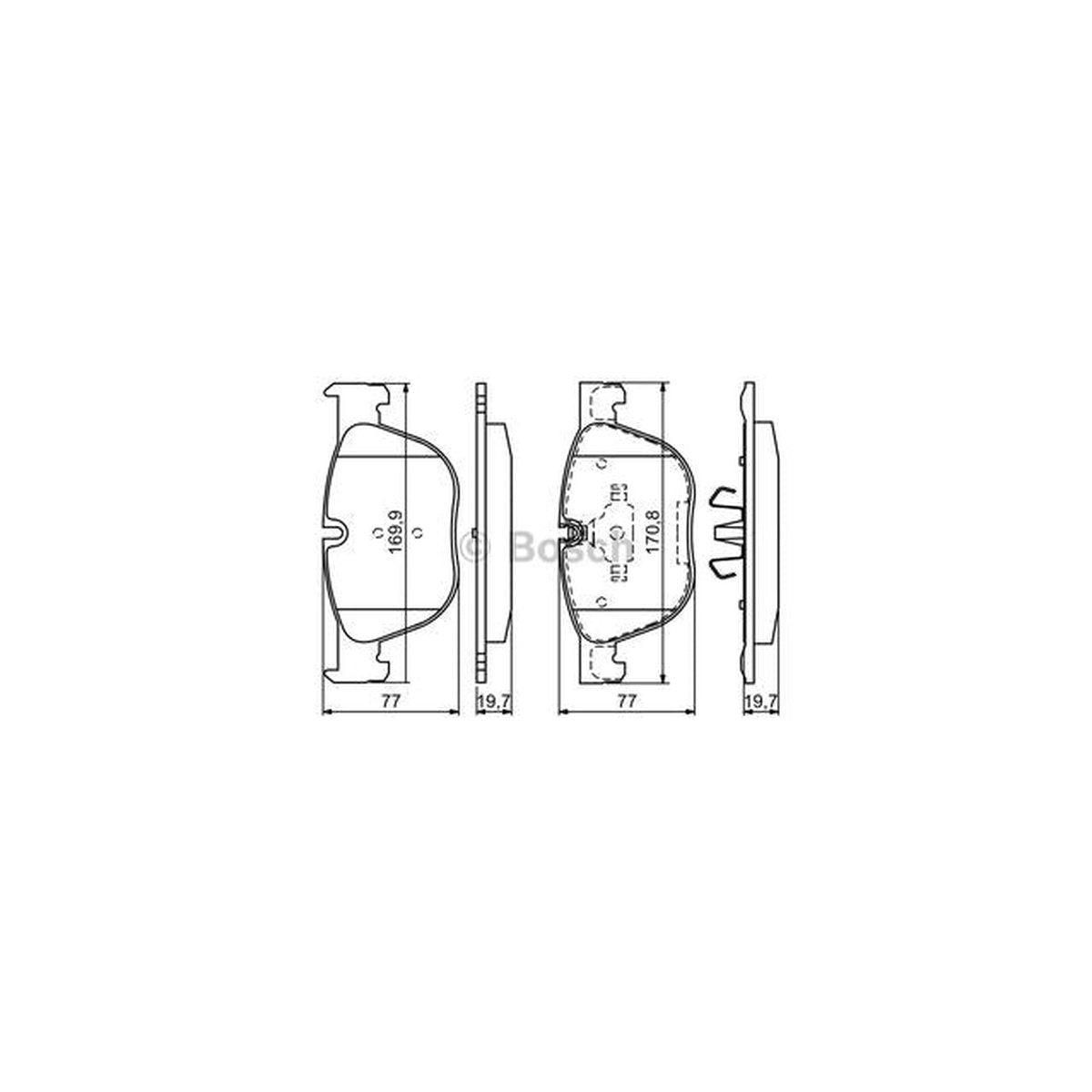 Bosch Blue Line Brake Pad Set Front BP1109