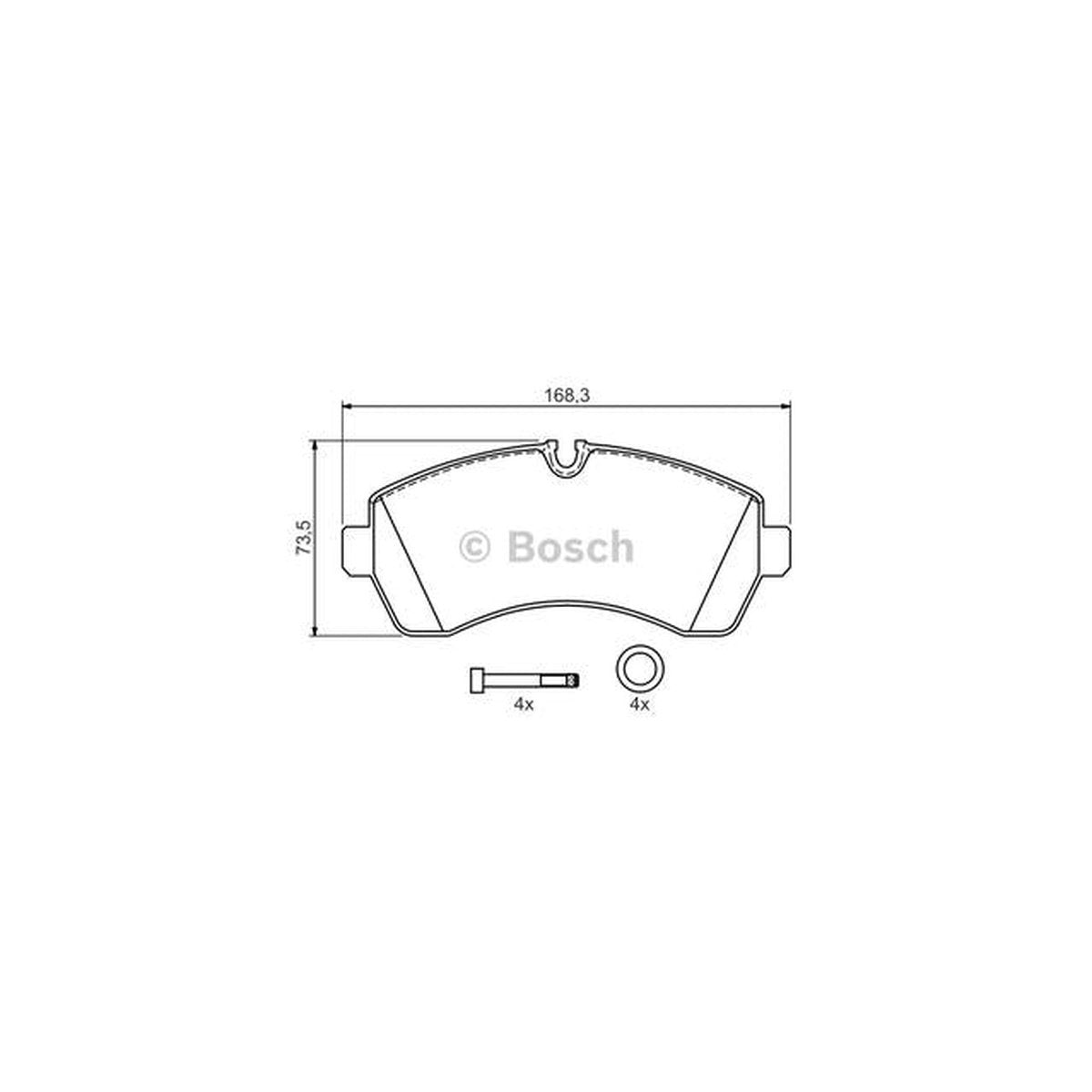 Bosch Blue Line Brake Pad Set Front BP1104