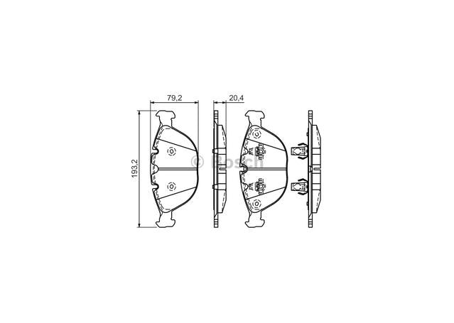 Bosch Blue Line Brake Pad Set Front BP1153
