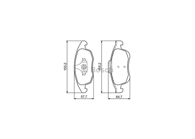 Bosch Blue Line Brake Pad Set Front BP1170