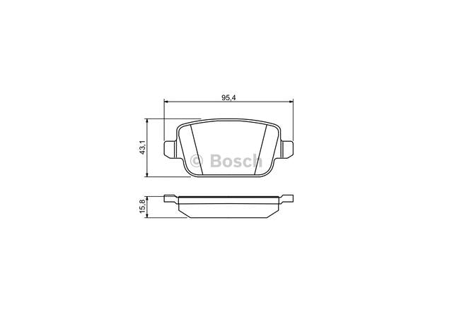 Bosch Blue Line Brake Pad Set Rear BP1119