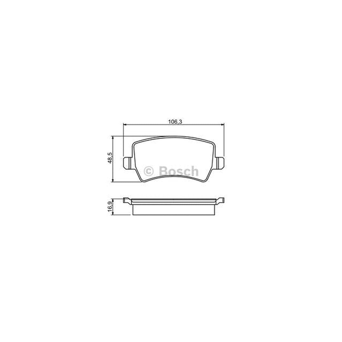 Bosch Blue Line Brake Pad Set Rear BP1120