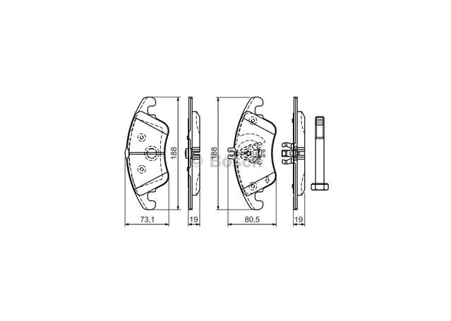 Bosch Blue Line Brake Pad Set Front BP1175