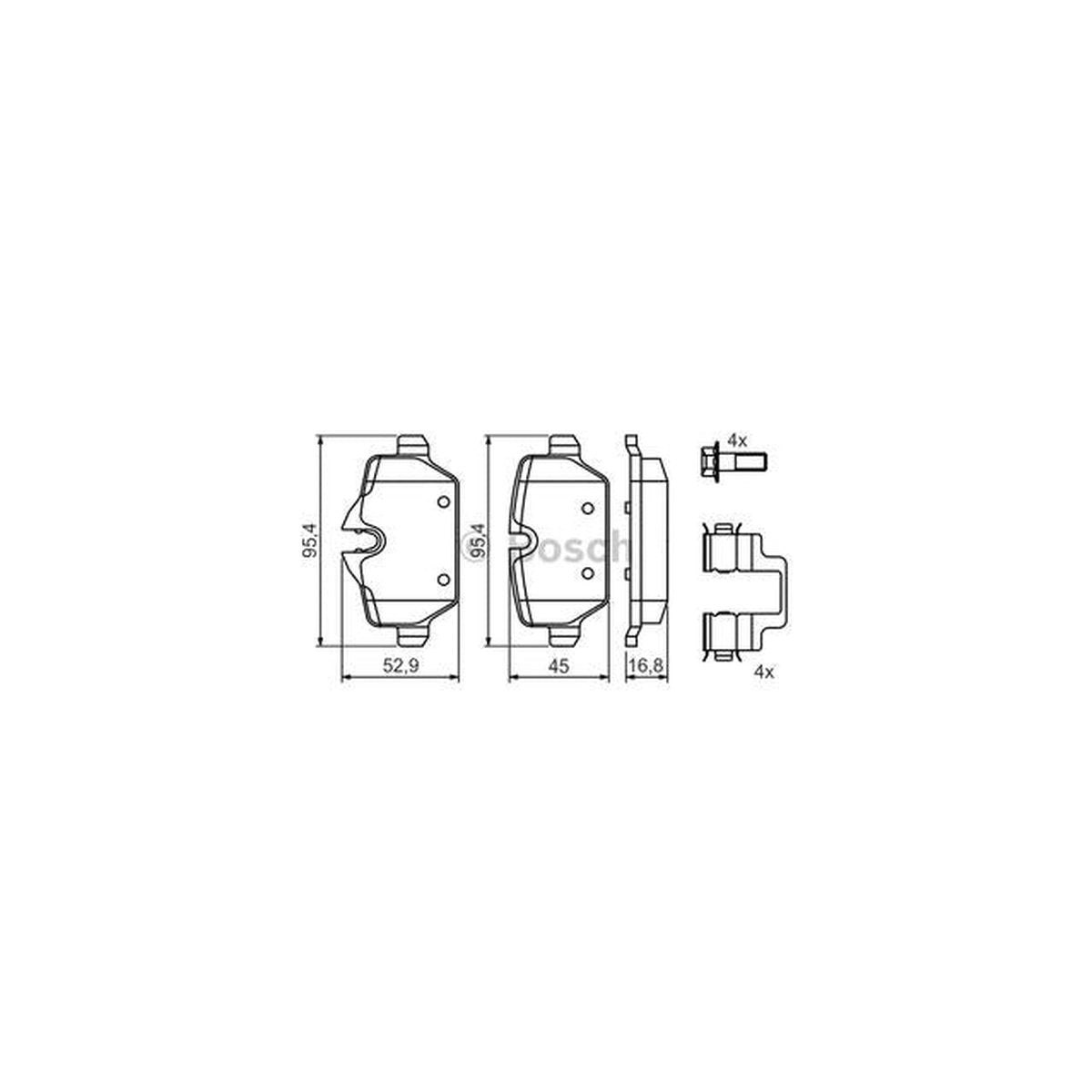 Bosch Blue Line Brake Pad Set Rear BP1181