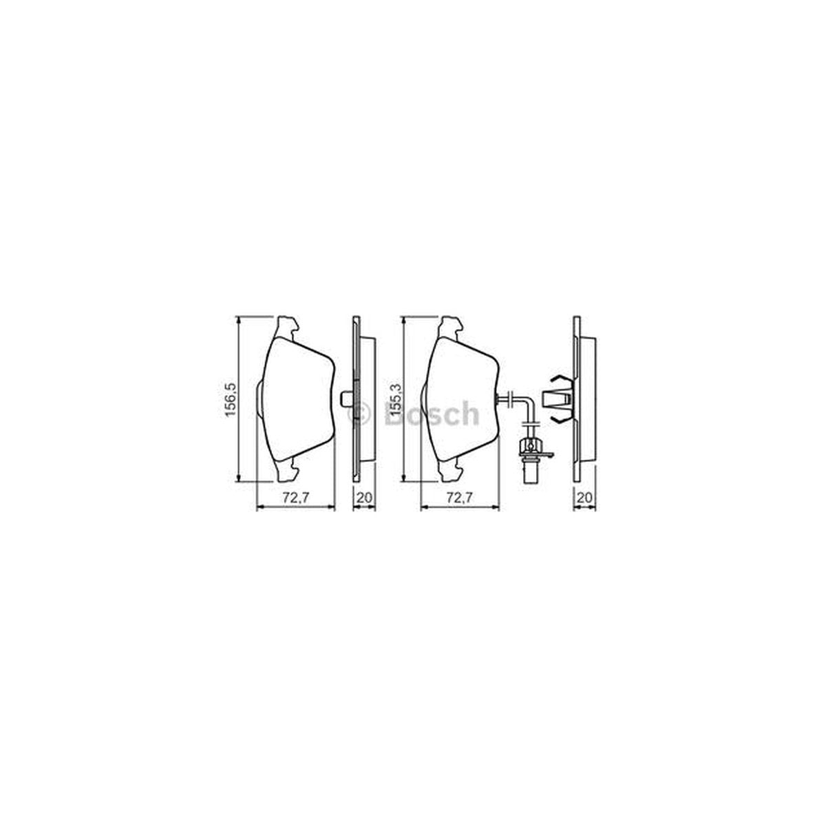 Bosch Blue Line Brake Pad Set Front BP1311