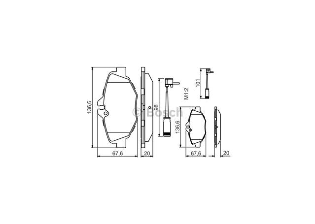 Bosch Blue Line Brake Pad Set Front BP1197