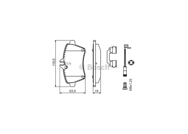 Bosch Blue Line Brake Pad Set Front BP1323