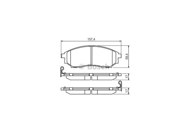 Bosch Blue Line Brake Pad Set Front BP1244