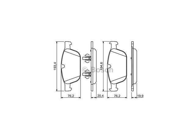 Bosch Blue Line Brake Pad Set Front BP1241