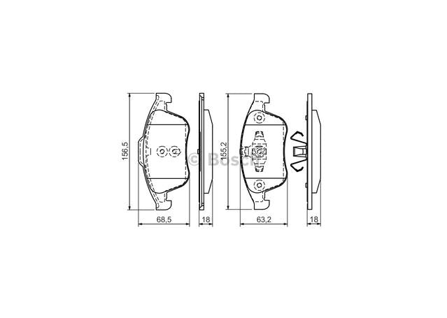 Bosch Blue Line Brake Pad Set Front BP1289