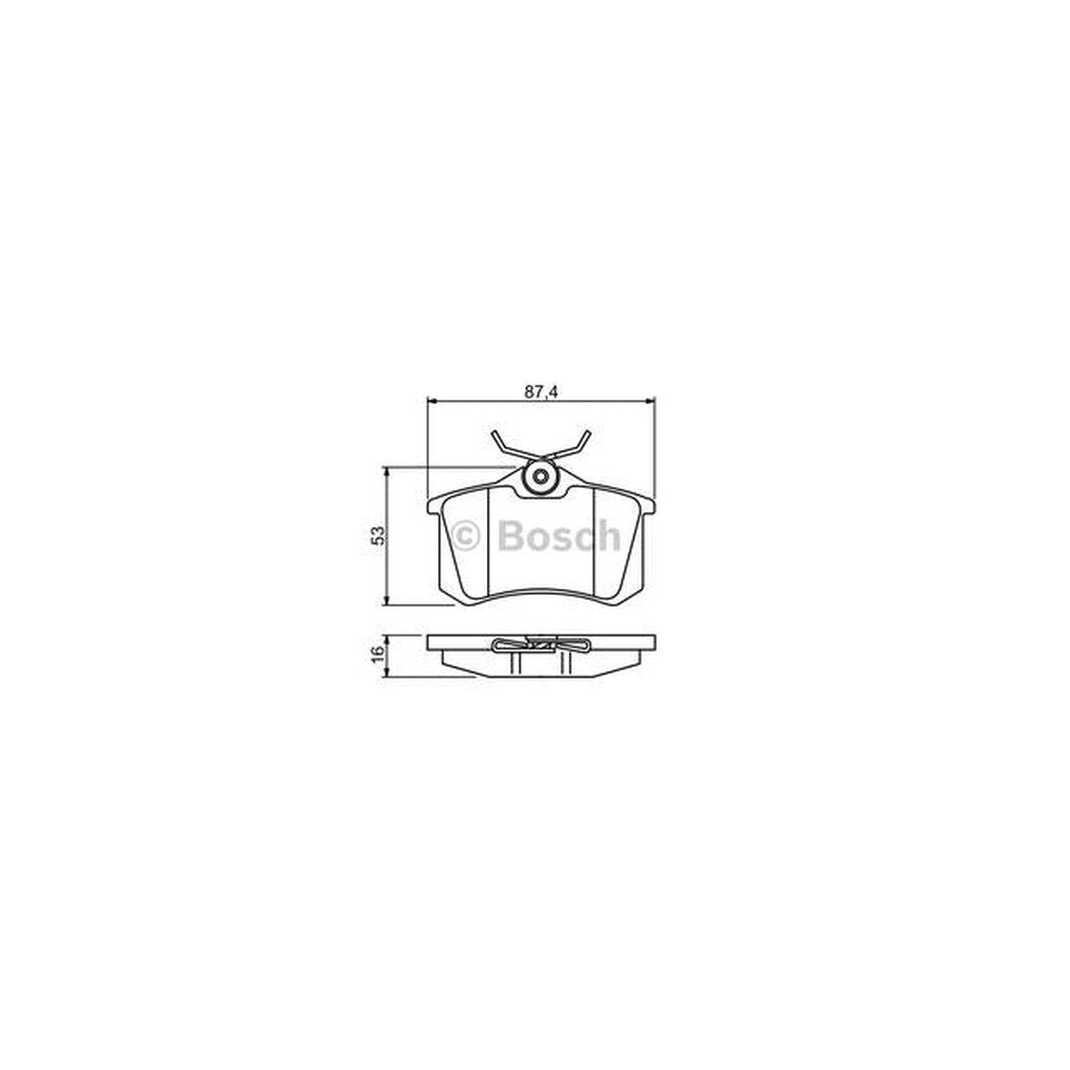 Bosch Blue Line Brake Pad Set Rear BP1295