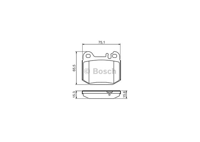 Bosch Blue Line Brake Pad Set Rear BP1332