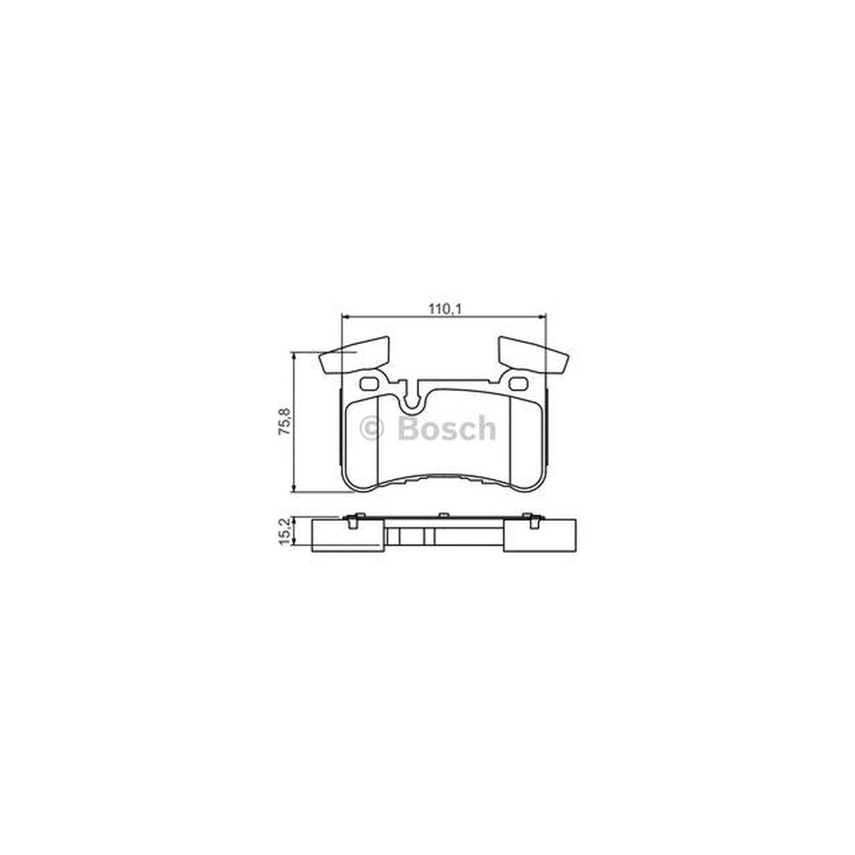 Bosch Blue Line Brake Pad Set Rear BP1333