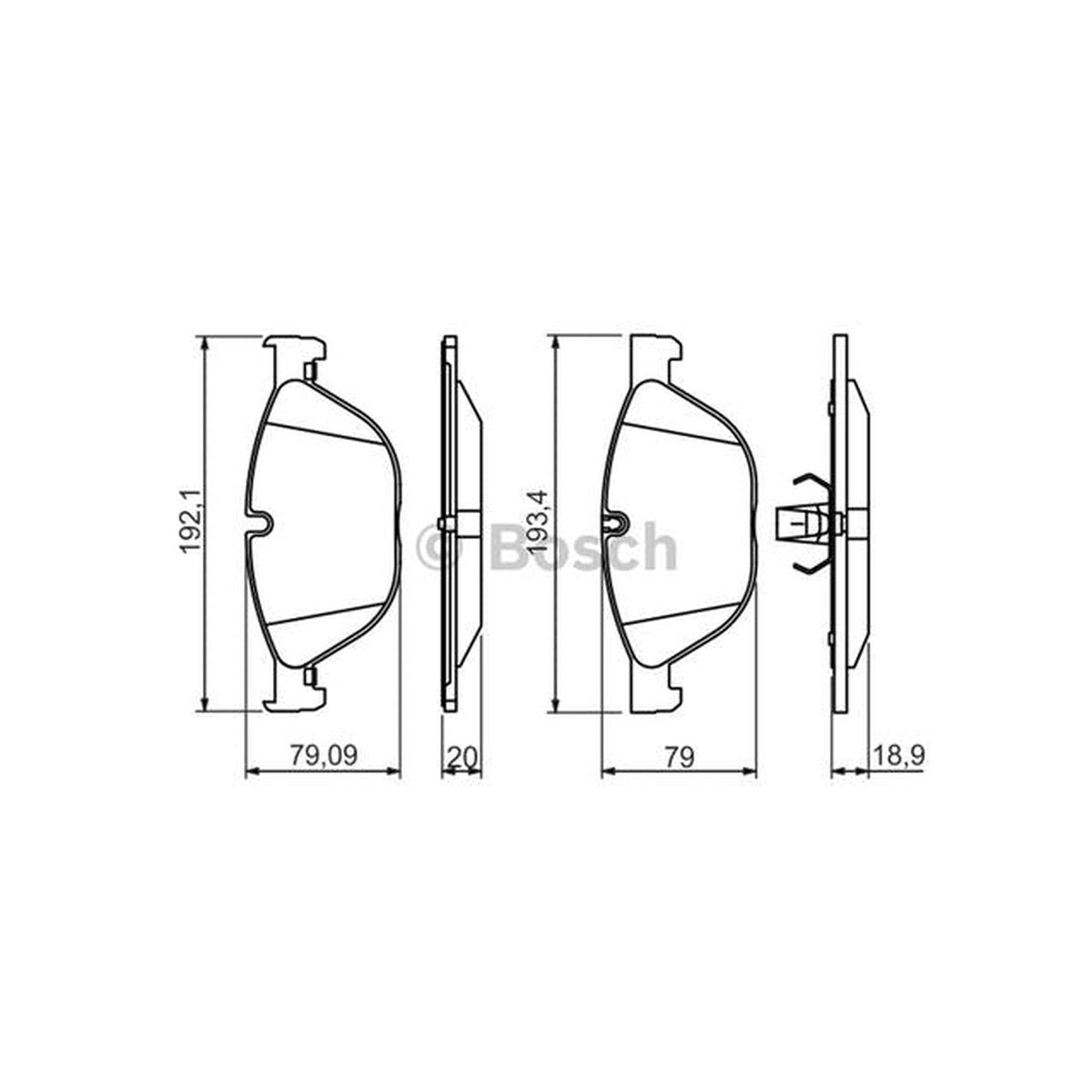 Bosch Blue Line Brake Pad Set Front BP1351