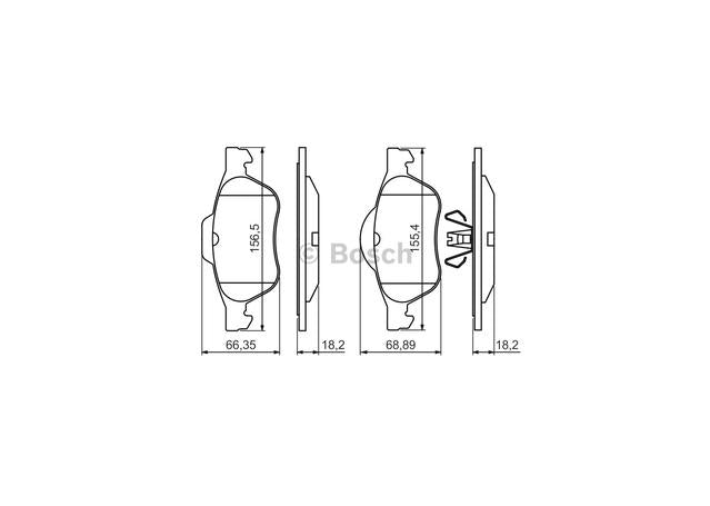 Bosch Blue Line Brake Pad Set Front BP1361