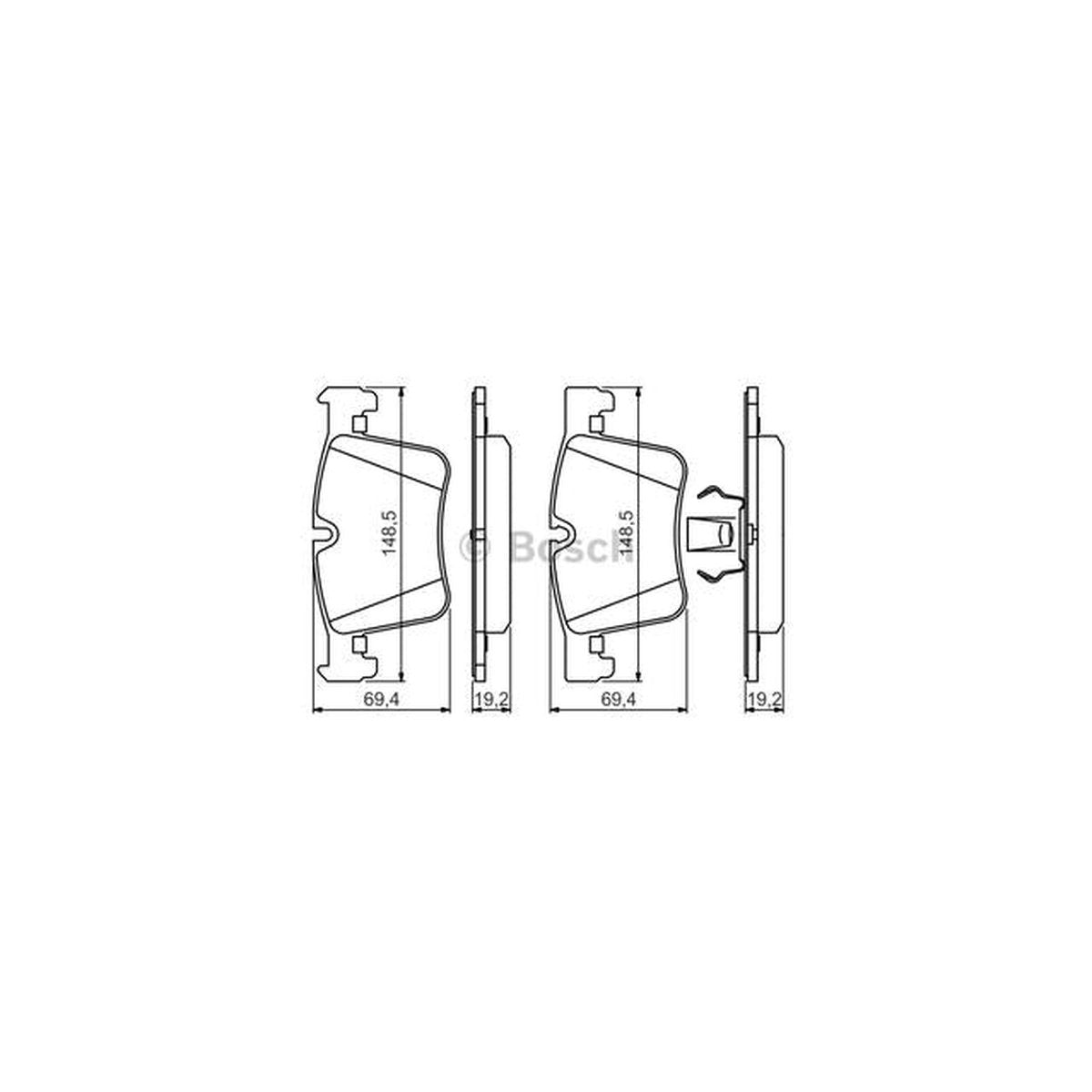Bosch Blue Line Brake Pad Set Front BP1408
