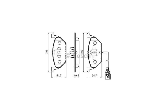 Bosch Blue Line Brake Pad Set Front BP1445