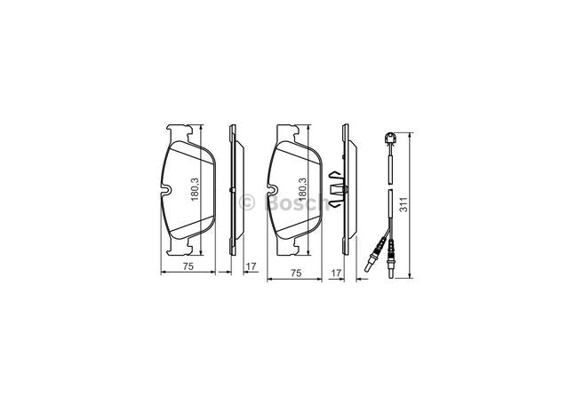 Bosch Blue Line Brake Pad Set Front BP1447