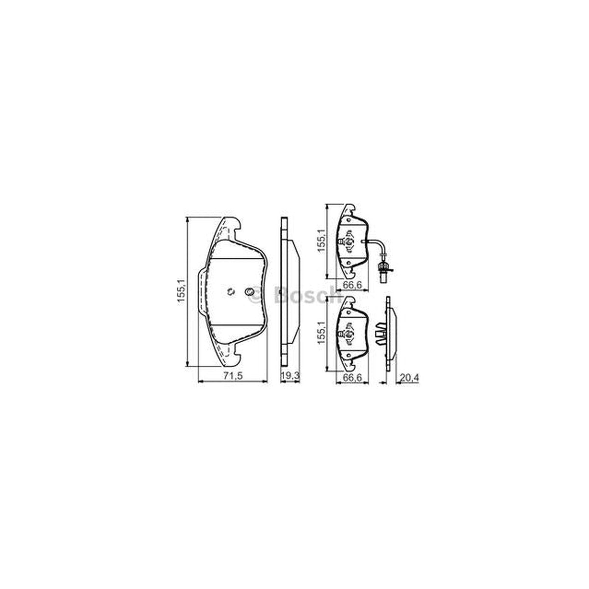 Bosch Blue Line Brake Pad Set Front BP1459