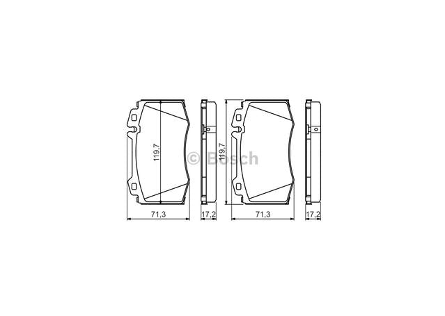 Bosch Blue Line Brake Pad Set Front BP1497
