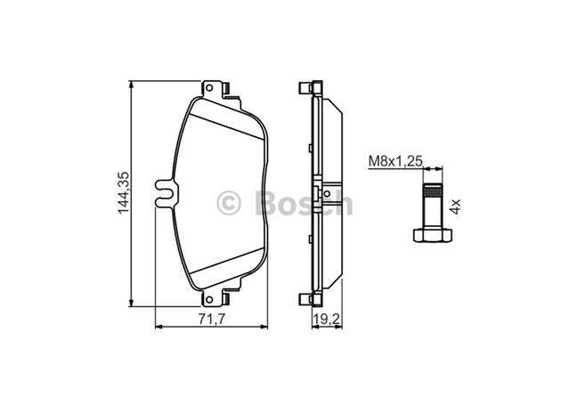 Bosch Blue Line Brake Pad Set Front BP1507