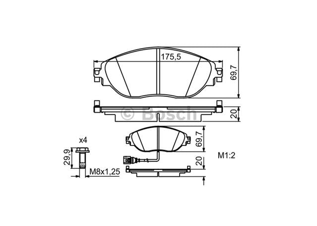 Bosch Blue Line Brake Pad Set Front BP1699
