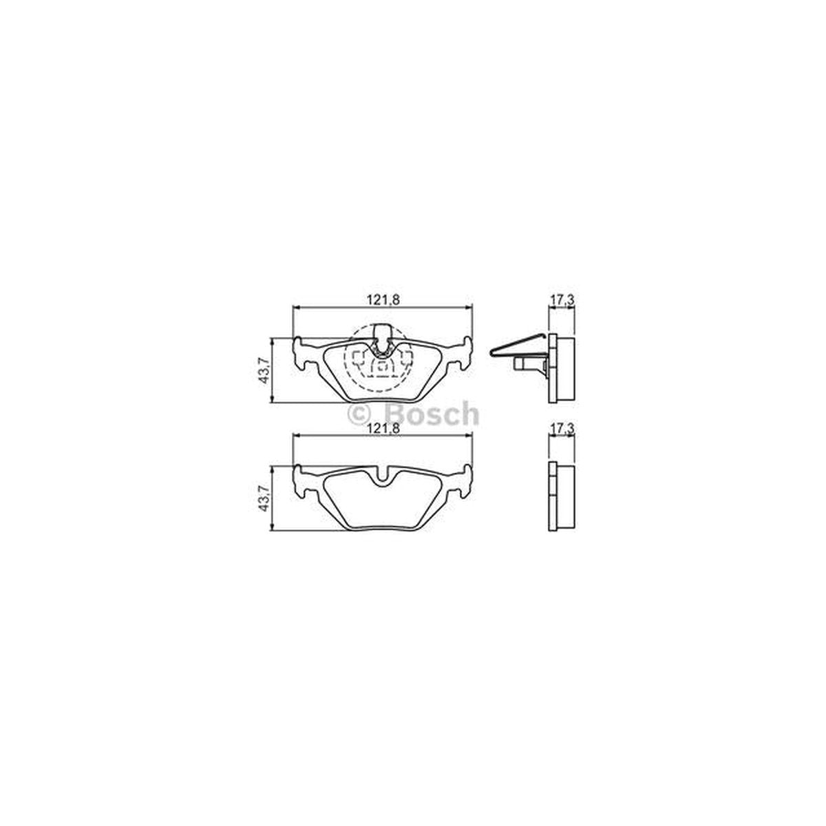 Bosch Blue Line Brake Pad Set BP252