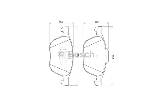 Bosch Blue Line Brake Pad Set Front DB1679BL