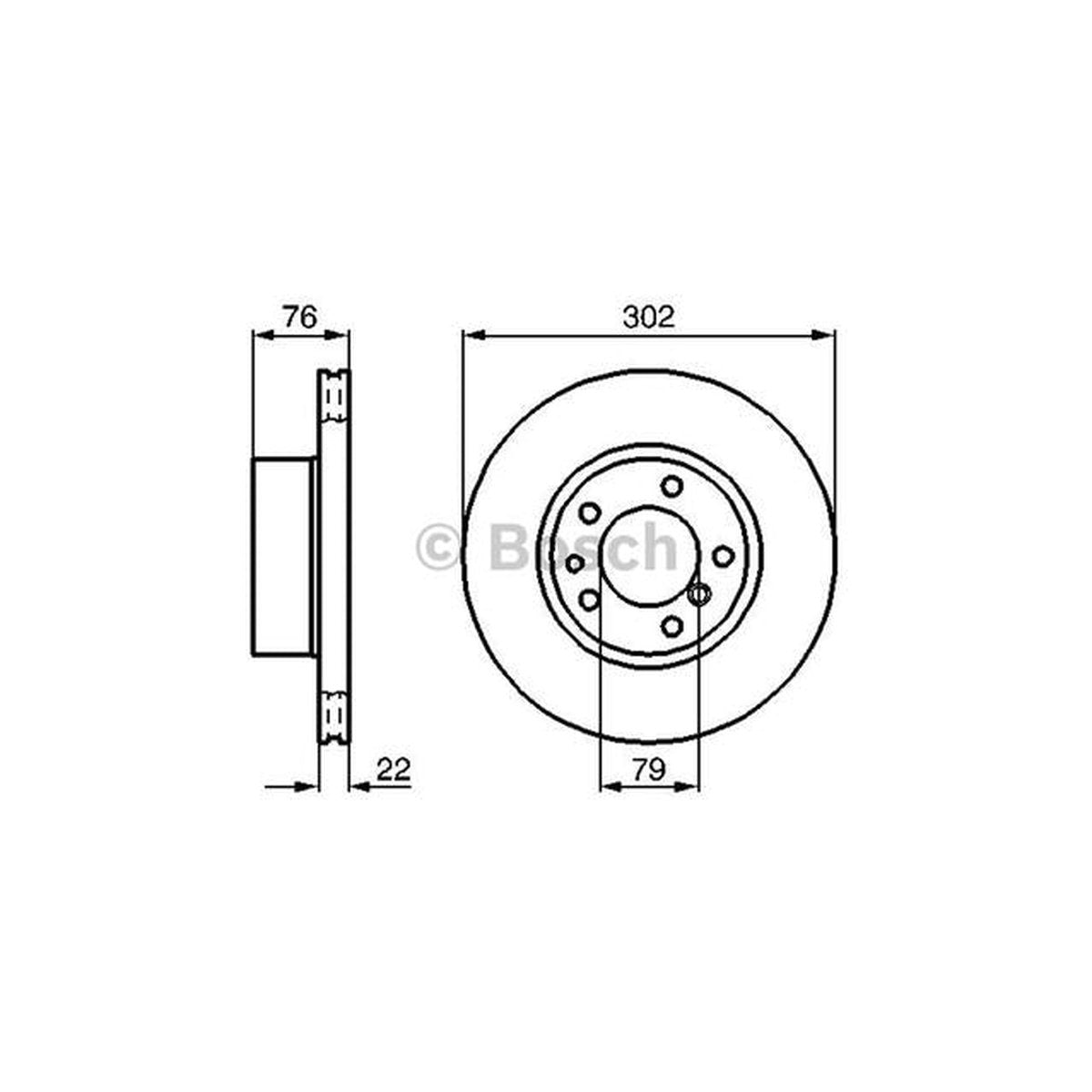 Bosch Brake Rotor Single Front BD261