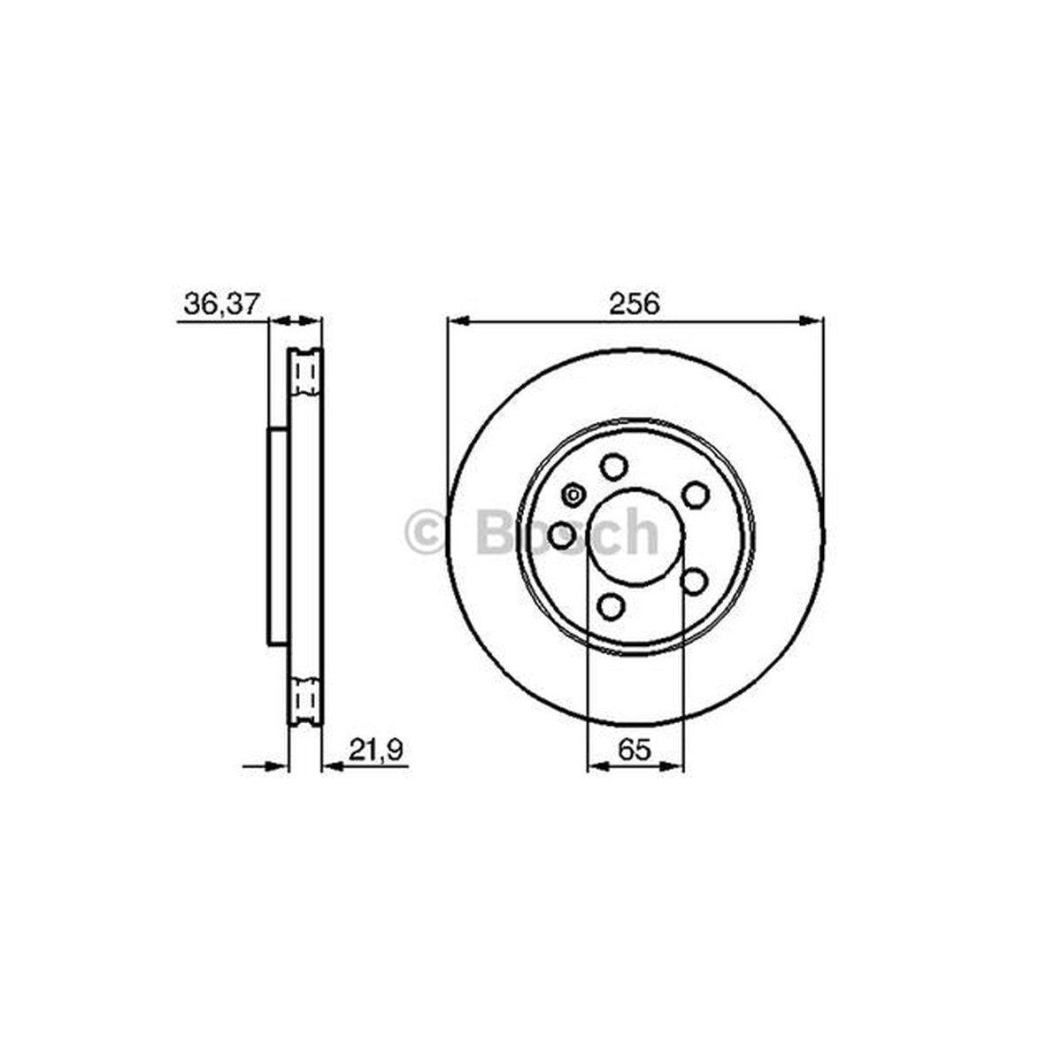 Bosch Brake Rotor Pair Rear BD410