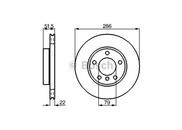 Bosch Brake Rotor Pair Front BD437