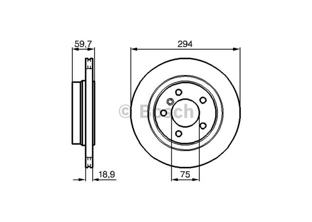 Bosch Brake Rotor Pair Rear BD492