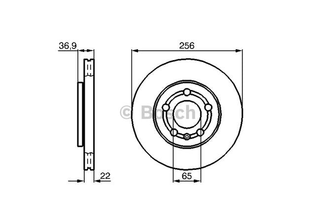 Bosch Brake Rotor Single Front BD753