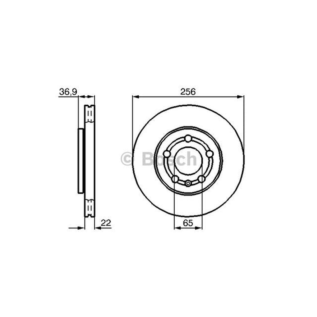 Bosch Brake Rotor Pair Front BD753