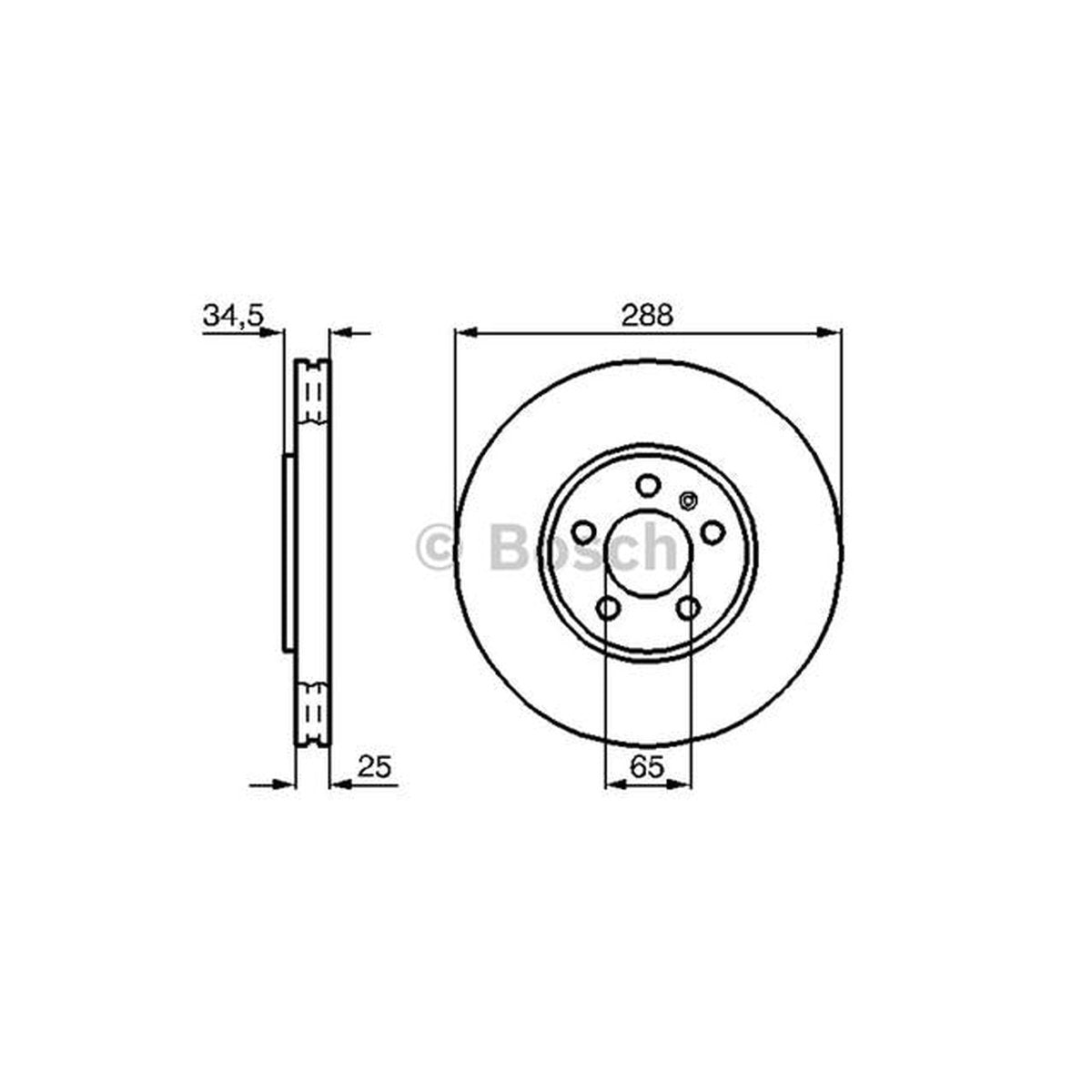 Bosch Brake Rotor Single Front BD766