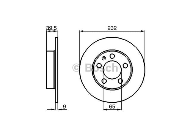 Bosch Brake Rotor Single Rear BD767